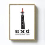 Affiche - ile de ré phare de la baleine
