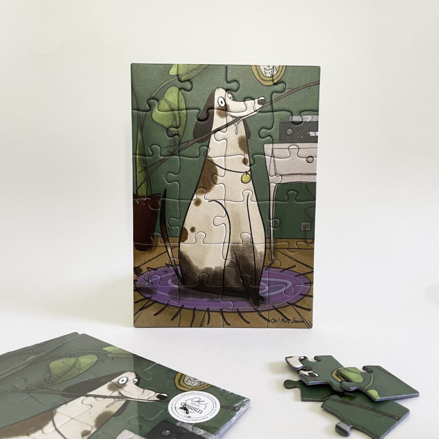 Puzzle 24 pièces “Le Chien Joueur” – Made in France – Image 2