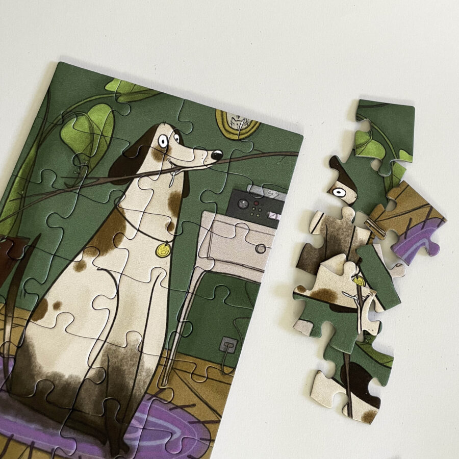 Puzzle 24 pièces “Le Chien Joueur” – Made in France