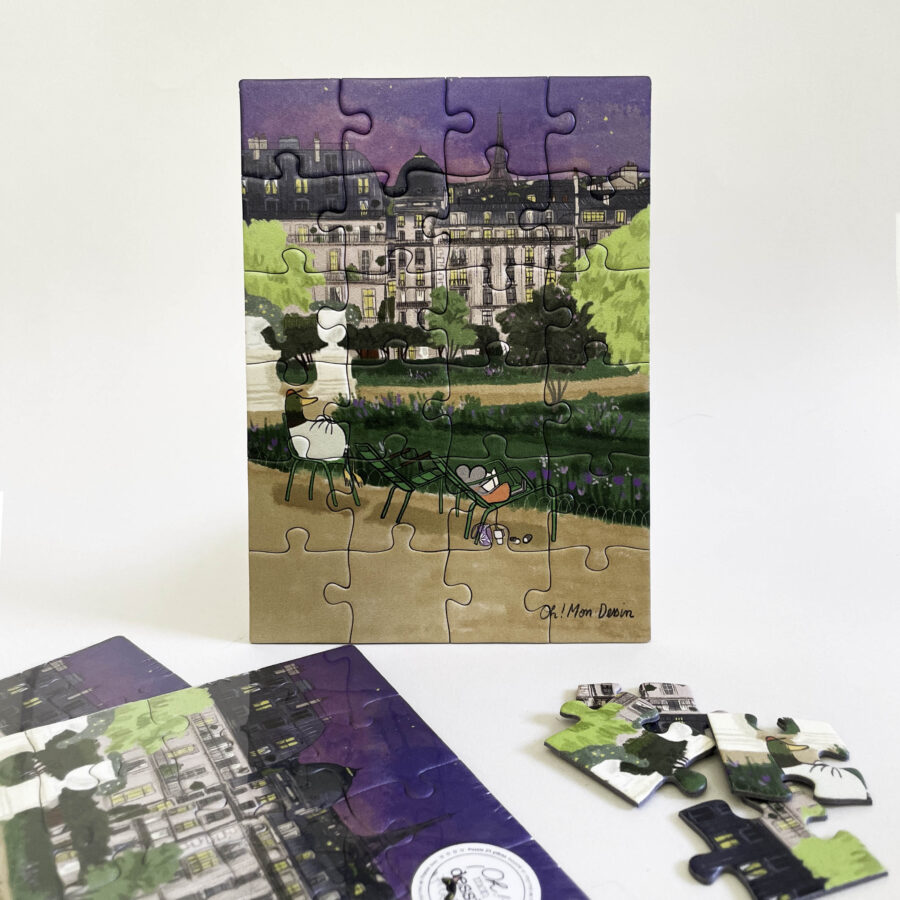 Puzzle 24 pièces “Jardin à Paris” – Made in France