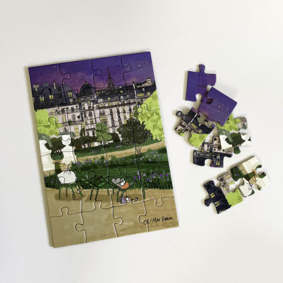 Puzzle 24 pièces “Jardin à Paris” – Made in France – Image 2