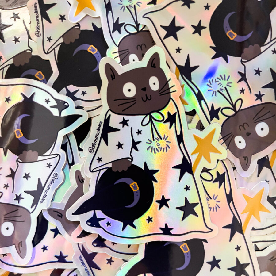 Sticker Holographique Le Chat Sorcier – Image 3