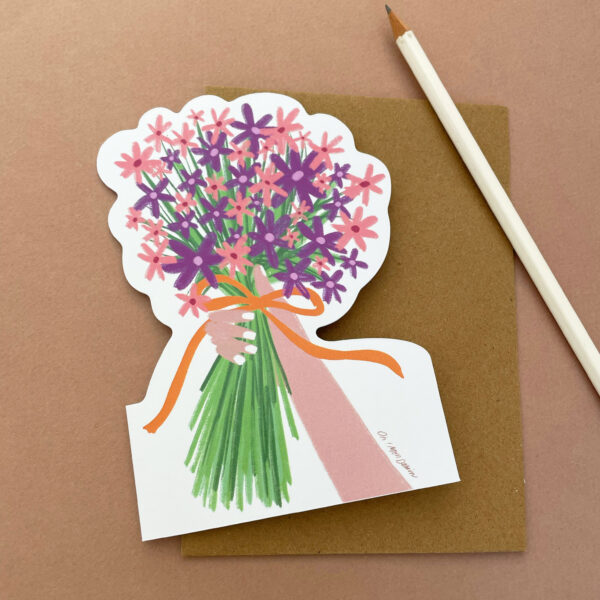 Carte découpée – Bouquet